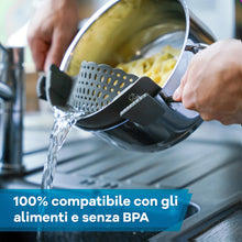 Carica l'immagine nel visualizzatore di Gallery, Netrox Scolapasta Silicone con Clip per Pentole, Ciotole, Accessorio Cucina
