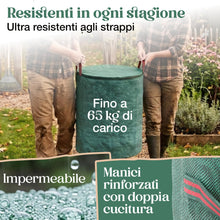 Carica l'immagine nel visualizzatore di Gallery, 2 Sacchi Giardinaggio 270 L con Coperchio - SJC272