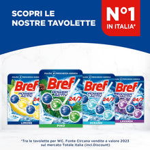 Carica l'immagine nel visualizzatore di Gallery, Bref WC Power Activ Active Pine Detergente WC profumatore 6 pezzi