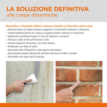 Carica l'immagine nel visualizzatore di Gallery, Aguaplast Dynamic Stucco Elastico Anticrepe per Fessure Dinamiche – Riempitivo Flessibile per Interni ed Esterni, Ideale