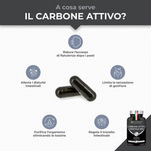 Carica l'immagine nel visualizzatore di Gallery, Carbone Vegetale Per Gonfiore Pancia I Biologico | 60 Capsule | Nutrimea