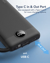 Carica l'immagine nel visualizzatore di Gallery, VRURC Power Bank 10000mAh, Slim Caricatore Portatile con 4 Cavi Intergrati