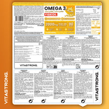 Carica l'immagine nel visualizzatore di Gallery, Vitastrong Omega 3, 700mg EPA DHA 500mg, Vitamina E Capsule Molli Premium