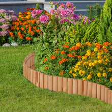 Carica l'immagine nel visualizzatore di Gallery, Relaxdays Recinto per Prato, Bordo per Aiuole, Sponda per Giardino HLP: 20x120x2 cm, Bordatura in Legno, Marrone