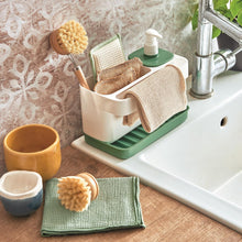 Carica l'immagine nel visualizzatore di Gallery, Snips Riordinello Porta Spugne Lavello Cucina 3 in 1, Dispenser Sapone 400 ml con Dosatore, Porta Strofinacci e Organizer Lavello, Accessorio Salvaspazio Cucina, 21 x 12 x 18 cm, Made in Italy