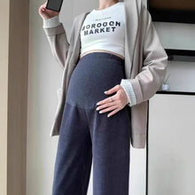 Carica l'immagine nel visualizzatore di Gallery, 2025 Autunno Inverno Pantaloni Di Maternità Gamba Larga Allentato Dritto Elastico In Vita Pancia Pantaloni Lunghi per Le