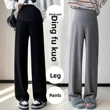 Carica l'immagine nel visualizzatore di Gallery, 2025 Autunno Inverno Pantaloni Di Maternità Gamba Larga Allentato Dritto Elastico In Vita Pancia Pantaloni Lunghi per Le