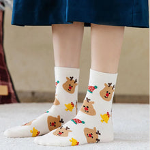 Carica l'immagine nel visualizzatore di Gallery, 4 paia/lotto bambini ragazze calzini calzini natalizi per bambini cotone 3-14 anni comodi scaldamuscoli per bambini raga