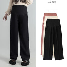 Carica l'immagine nel visualizzatore di Gallery, Pantaloni da donna incinte Autunno Inverno Indossare pantaloni a gamba larga in velluto a coste Pantaloni a gamba dritta