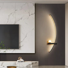 Carica l'immagine nel visualizzatore di Gallery, Lampada da parete moderna a LED Strisce Sconce da parete per camera da letto Comodino Soggiorno Studio Scale Decorazioni
