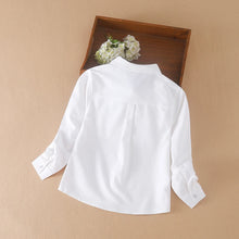 Carica l'immagine nel visualizzatore di Gallery, Abbigliamento per ragazzi Camicie uniformi scolastiche Primavera Autunno Manica lunga Colletto rovesciato Camicia per ba