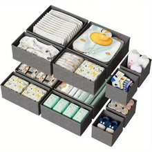 Carica l'immagine nel visualizzatore di Gallery, Set da 6/12 Pezzi di Contenitori Non Tessuti per Oggetti per Neonati, Organizer per Cassetti Pieghevole, Borsa per Panno