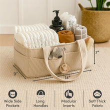 Carica l'immagine nel visualizzatore di Gallery, Borsa fasciatoio per neonati, organizer porta pannolini, contenitore per passeggino e auto, cesto portaoggetti per camer