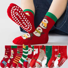 Carica l'immagine nel visualizzatore di Gallery, 1/5 Paia di Calzini in Cotone per Bambini, Set per Bambine e Bambini, Natale 2026, Nuovi Calzini Antiscivolo con Simpati
