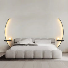 Carica l'immagine nel visualizzatore di Gallery, Lampada da parete moderna a LED Strisce Sconce da parete per camera da letto Comodino Soggiorno Studio Scale Decorazioni