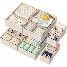 Carica l'immagine nel visualizzatore di Gallery, Set da 6/12 Pezzi di Contenitori Non Tessuti per Oggetti per Neonati, Organizer per Cassetti Pieghevole, Borsa per Panno
