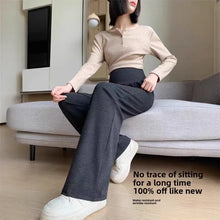 Carica l'immagine nel visualizzatore di Gallery, 2025 Autunno Inverno Pantaloni Di Maternità Gamba Larga Allentato Dritto Elastico In Vita Pancia Pantaloni Lunghi per Le