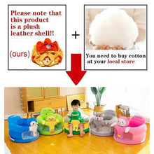 Carica l'immagine nel visualizzatore di Gallery, Simpatico Coprisedile in Peluche per Neonati, Cuscino di Supporto per Imparare a Sedersi e Mangiare, Sedia Morbida Lavab