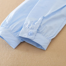 Carica l'immagine nel visualizzatore di Gallery, Camicia con Colletto a Volant per Ragazze 5-12 Anni, Manica Lunga 100% Cotone, Uniforme Scolastica, Top Quotidiano per B