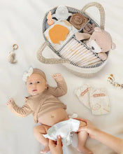 Carica l'immagine nel visualizzatore di Gallery, Organizzatore per pannolini per neonati, cestino portatile in corda di cotone, organizer per pannolini per la cameretta 