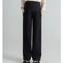Carica l'immagine nel visualizzatore di Gallery, Pantaloni da donna incinte Autunno Inverno Indossare pantaloni a gamba larga in velluto a coste Pantaloni a gamba dritta