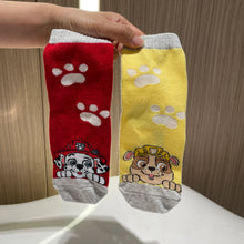 Carica l'immagine nel visualizzatore di Gallery, 3 paia/set di calzini originali Paw Patrol per bambini, calzini carini con cartoni animati, calzini a tubo medio alla mo