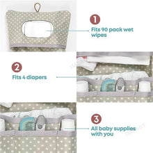 Carica l'immagine nel visualizzatore di Gallery, Borsa Organizer Portatile per Pannolini Multistrato con Tasca per Salviette, Leggera Borsa da Viaggio per Accessori Esse