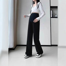 Carica l'immagine nel visualizzatore di Gallery, 2025 Autunno Inverno Pantaloni Di Maternità Gamba Larga Allentato Dritto Elastico In Vita Pancia Pantaloni Lunghi per Le