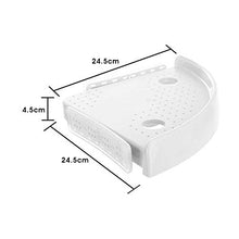 Carica l'immagine nel visualizzatore di Gallery, Shop Story - Mensola angolare con pulsante a pressione, senza forare, Bianco - Ilgrandebazar
