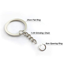 Carica l'immagine nel visualizzatore di Gallery, LAKIND 100PCS Portachiavi Key chain portachiavi Lotto 25 mm cerchio 100pcs