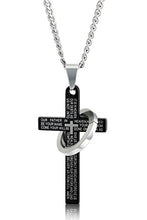 Carica l'immagine nel visualizzatore di Gallery, Sailimue Gioielli in Acciaio Inossidabile Ciondolo Croce Collana Catena Nero