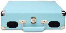 Carica l'immagine nel visualizzatore di Gallery, DIGITNOW! Portatile Giradischi a 3 Velocità(33 1/3, 45 e 78 Giri), Stile Blue