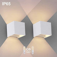 Carica l'immagine nel visualizzatore di Gallery, OOWOLF 2 Pezzi LED Lampada da Parete IP65 Impermeabile, Applique Moderna...