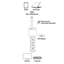 Carica l'immagine nel visualizzatore di Gallery, Cable Matters Adattatore da micro HDMI a VGA (convertitore Micro HDMI, Nero