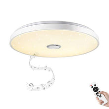 Carica l'immagine nel visualizzatore di Gallery, Plafoniera JDONG con altoparlante bluetooth e telecomando Cambio colore 24W,...