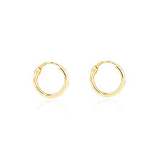 Carica l'immagine nel visualizzatore di Gallery, Orecchini per Bambini a cerchio da donna 12x1.5 mm - oro giallo 18K (750)