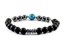 Carica l'immagine nel visualizzatore di Gallery, TOTEM Bracciale uomo ,braccialetto con pietre naturali di onice nero ed... - Ilgrandebazar