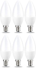 Carica l'immagine nel visualizzatore di Gallery, AmazonBasics Lampadina LED E14 a Candela, 5.5W Confezione da 6, Bianco Caldo