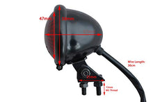 Carica l'immagine nel visualizzatore di Gallery, Moto LED Luce Stop Posteriore - Omologato - Nero Lucido con Lente Rossa per...