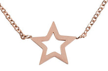 Carica l'immagine nel visualizzatore di Gallery, styleBREAKER Collana in Acciaio Inossidabile con Ciondolo a Stella, Rosa Oro