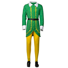 Carica l'immagine nel visualizzatore di Gallery, AudMsier Abbigliamento da Elfo di Halloween Abbigliamento Natalizio Abbigliamento da Uomo Abbigliamento da Festa per Uomo e Donna per Adulti (L)
