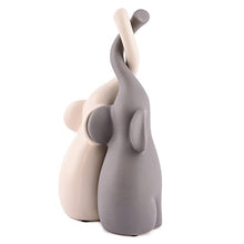 Carica l'immagine nel visualizzatore di Gallery, Pajoma - Coppia di Statuette in Ceramica a Forma elefantini, Grigio (Grau) - Ilgrandebazar