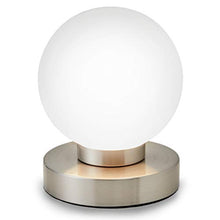 Carica l'immagine nel visualizzatore di Gallery, Lampada da comodino, forma a sfera, interruttore touch, luce Sfera Bianca