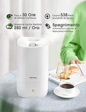 Carica l'immagine nel visualizzatore di Gallery, Homasy Umidificatore 4,5 L, Ultrasuoni a Riempimento Bianco