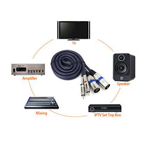 Carica l'immagine nel visualizzatore di Gallery, TISINO Cavo Doppio RCA a XLR Maschio, 2 a 2 Jack RCA/Phono 1.5M