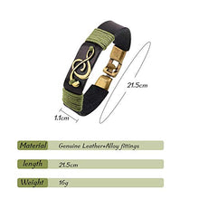 Carica l'immagine nel visualizzatore di Gallery, Ranikeer Bracciale da Uomo Donna Musica in Pelle, Stile retrò Regalo per... - Ilgrandebazar