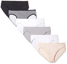 Carica l'immagine nel visualizzatore di Gallery, Standard Cotton Stretch Hi-cut Brief Panty, 6-pack,...