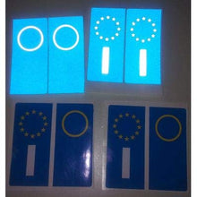 Carica l'immagine nel visualizzatore di Gallery, StickersLab - Adesivi per Targa Italiana Kit da 4 Pezzi RIFRANGENTI Ultra...