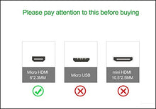 Carica l'immagine nel visualizzatore di Gallery, AmazonBasics - Cavo ad alta velocità micro HDMI su HDMI, standard più 0,91 m