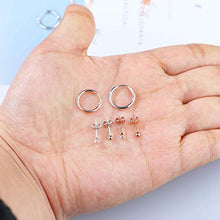 Carica l'immagine nel visualizzatore di Gallery, Milacolato 6 Paia di Qrecchini in Argento Sterling Piccolo 2mm per le Donne... - Ilgrandebazar